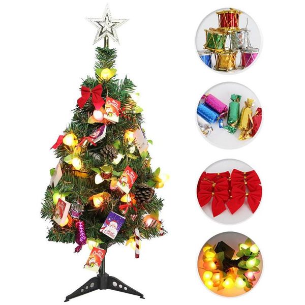60cm artificial mini christmas tree set light string deskchristmas tree delicate hanging set decorations
60cm artificial mini christmas tree set light string deskchristmas tree delicate hanging set decorations