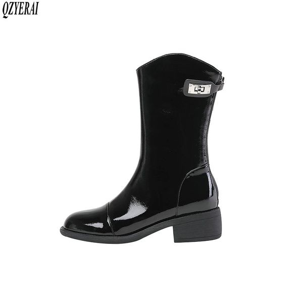 qzyerai new winter women boots genuine leather riding boots motorcycle mirror female european women shoes, Black
qzyerai new winter women boots genuine leather riding boots motorcycle mirror female european women shoes, Black