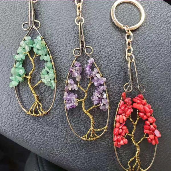 light yellow gold color wire wrap tree of life rainbow stone key chain water drop amethysts crystal jewelry, Silver
light yellow gold color wire wrap tree of life rainbow stone key chain water drop amethysts crystal jewelry, Silver