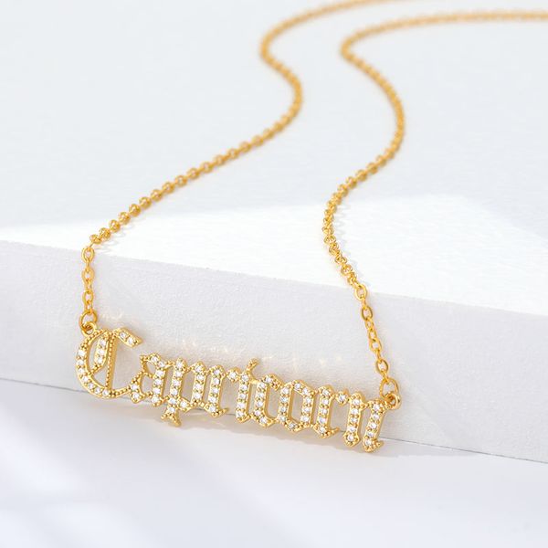 cubic zirconia constellation necklace horoscope jewelry 12 zodiac crystal pendant old english letters necklace women virgo leo, Silver
cubic zirconia constellation necklace horoscope jewelry 12 zodiac crystal pendant old english letters necklace women virgo leo, Silver