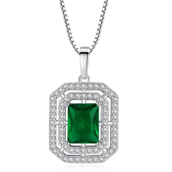 100pcs women chain necklace square shape green cubic zircon pendant necklace valentine's day gift for girlfriend colar feminino, Silver
100pcs women chain necklace square shape green cubic zircon pendant necklace valentine's day gift for girlfriend colar feminino, Silver