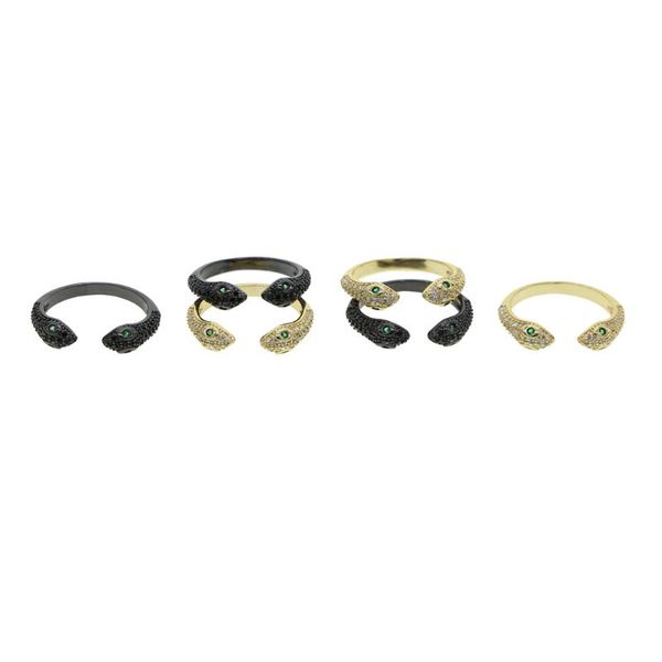 luxury sparking cz paved open adjusted women finger ring black gold color classic snake shape wrap finger ring jewelry, Golden;silver
luxury sparking cz paved open adjusted women finger ring black gold color classic snake shape wrap finger ring jewelry, Golden;silver