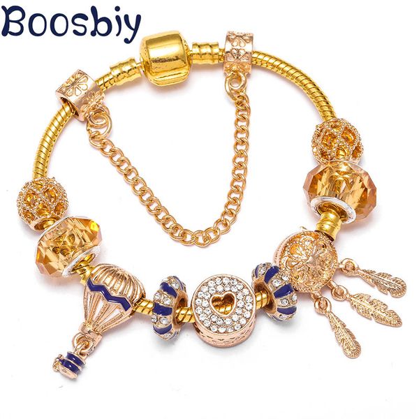 boosbiy new fashion inlaid zircon air balloon pendant gold color charm bracelets fits brand bracelets for women jewelry, Golden;silver
boosbiy new fashion inlaid zircon air balloon pendant gold color charm bracelets fits brand bracelets for women jewelry, Golden;silver