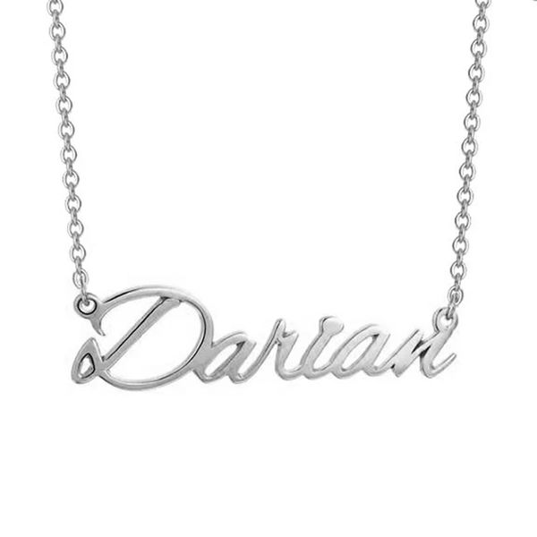 2020 fashion choker custom name necklace personalized jewelry men handmade nameplate pendant necklaces women friend gift, Silver 
2020 fashion choker custom name necklace personalized jewelry men handmade nameplate pendant necklaces women friend gift, Silver