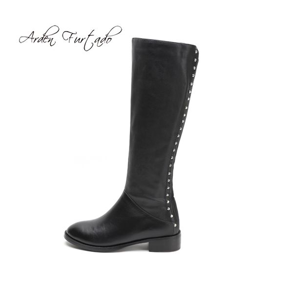 boots fashion women's shoes winter 2021 zipper round toe casual ladies concise mature genuine leather rivets knee high 40, Black
boots fashion women's shoes winter 2021 zipper round toe casual ladies concise mature genuine leather rivets knee high 40, Black