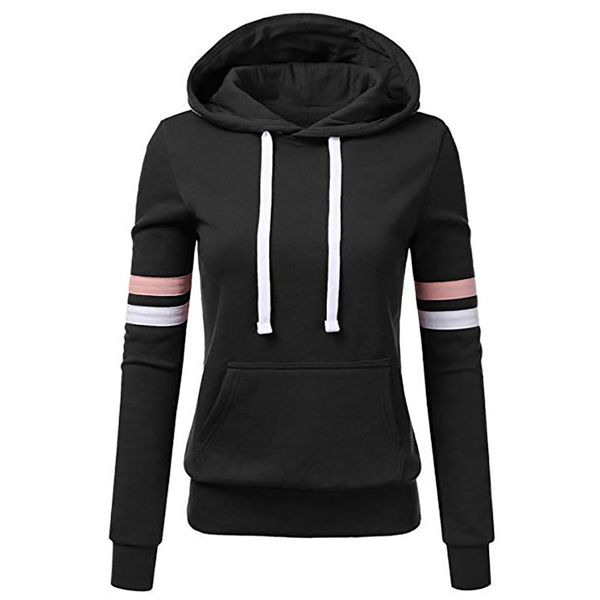 women stripe fluffy sweatshirt big size long sleeve sweatwear hooded pocket long jogging hoodie hat shirt oversize tunic 5xl, Black
women stripe fluffy sweatshirt big size long sleeve sweatwear hooded pocket long jogging hoodie hat shirt oversize tunic 5xl, Black