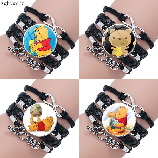 vintage jewelry wholesale multilayer black leather bracelet bangles fashion charming glass for women bear honeypot, Golden;silver
vintage jewelry wholesale multilayer black leather bracelet bangles fashion charming glass for women bear honeypot, Golden;silver