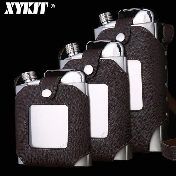 xykit big capacity 18 26 35oz stainless steel whiskey flasks brown transparent holster buckle hip flask men portable t200111
xykit big capacity 18 26 35oz stainless steel whiskey flasks brown transparent holster buckle hip flask men portable t200111