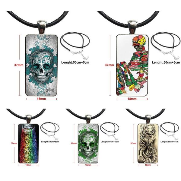 sugar skull bone glass cabochon choker pendant rectangle necklace steel color jewelry for gift, Silver
sugar skull bone glass cabochon choker pendant rectangle necklace steel color jewelry for gift, Silver