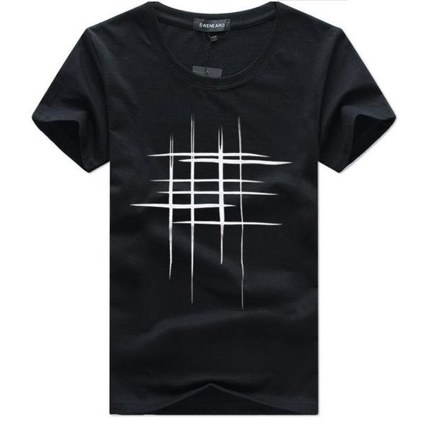 men's t-shirts summer short sleeve t shirt men simple creative design line cross print cotton shirts men tees, White;black
men's t-shirts summer short sleeve t shirt men simple creative design line cross print cotton shirts men tees, White;black