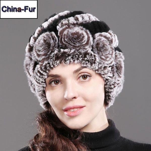 beanie/skull caps russia winter women flower striped natural real fur hats lady warm knit genuine rex outdoor beanies, Blue;gray
beanie/skull caps russia winter women flower striped natural real fur hats lady warm knit genuine rex outdoor beanies, Blue;gray