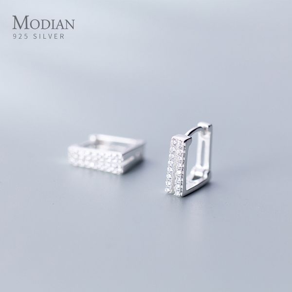 modian square clear cz hoop earrings for women 925 sterling silver minimalist simple earing real silver korean fashion jewelry, Golden;silver
modian square clear cz hoop earrings for women 925 sterling silver minimalist simple earing real silver korean fashion jewelry, Golden;silver