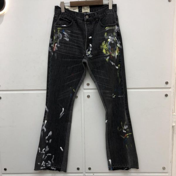 manual splash ink gallery dept stitching bootcut denim pants damage hole distressed gallery dept jeans men, Blue
manual splash ink gallery dept stitching bootcut denim pants damage hole distressed gallery dept jeans men, Blue