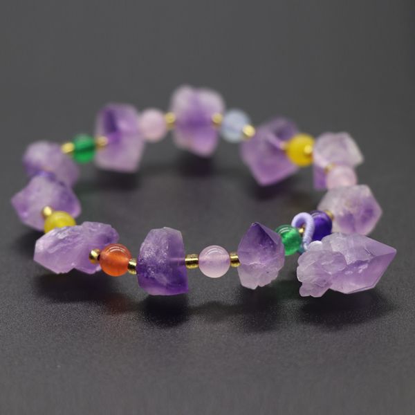 handmade stretch chakra stone purple crystal quartz bracelet irregular raw mineral natural amethysts bracelets reiki healing, Golden;silver
handmade stretch chakra stone purple crystal quartz bracelet irregular raw mineral natural amethysts bracelets reiki healing, Golden;silver