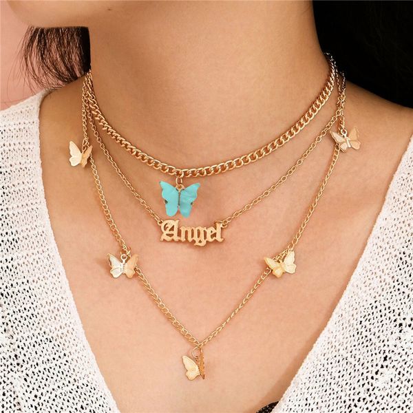 aoteman new pink red blue butterfly pendant necklace for women charm fashion necklace wedding choker jewelry accessorie, Silver
aoteman new pink red blue butterfly pendant necklace for women charm fashion necklace wedding choker jewelry accessorie, Silver