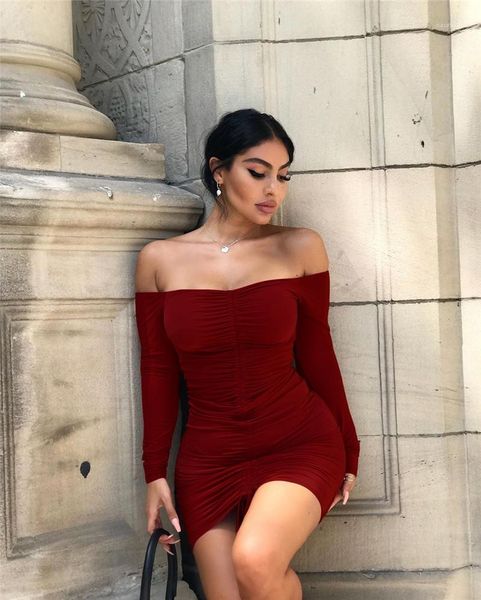 bodycon dress women designer clothes women designer dresses fashion club summer slash neck solid color pleated, White;black
bodycon dress women designer clothes women designer dresses fashion club summer slash neck solid color pleated, White;black