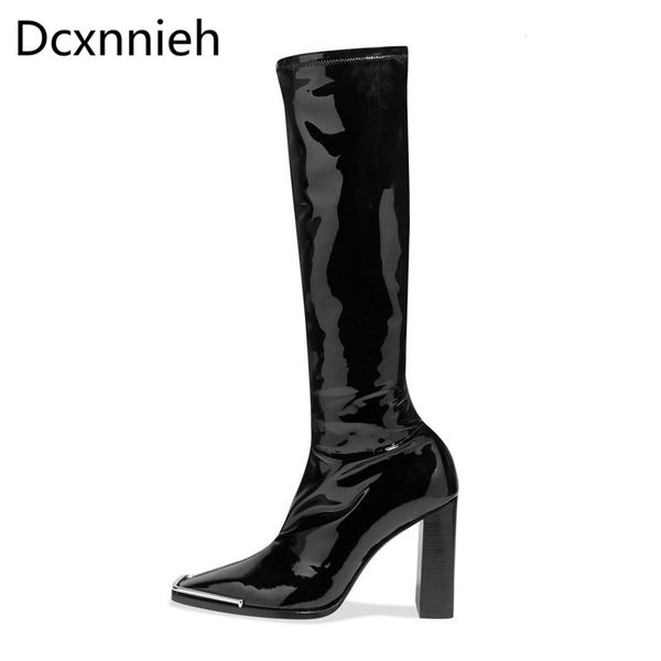 boots patent leather woman slim square toe knee women 2021 winter fashion black high heel botas feminina zipper
boots patent leather woman slim square toe knee women 2021 winter fashion black high heel botas feminina zipper