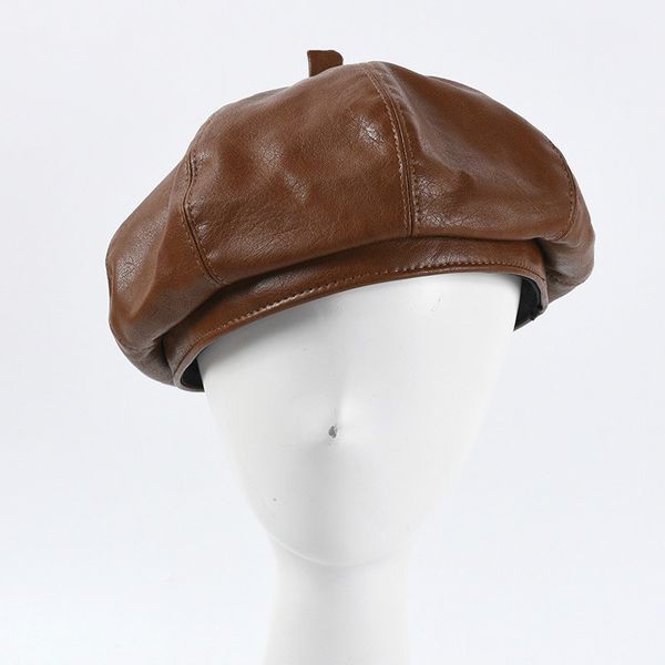 autumn winter beret hats for women pu leather octagonal hat female fashion korean womens hat beret, Blue;gray
autumn winter beret hats for women pu leather octagonal hat female fashion korean womens hat beret, Blue;gray