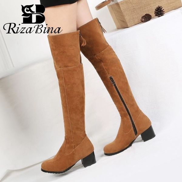 rizabina size 32-43 women over knee boots thick heel zipper women long boots party fashion ladies winter shoes footwear, Black
rizabina size 32-43 women over knee boots thick heel zipper women long boots party fashion ladies winter shoes footwear, Black