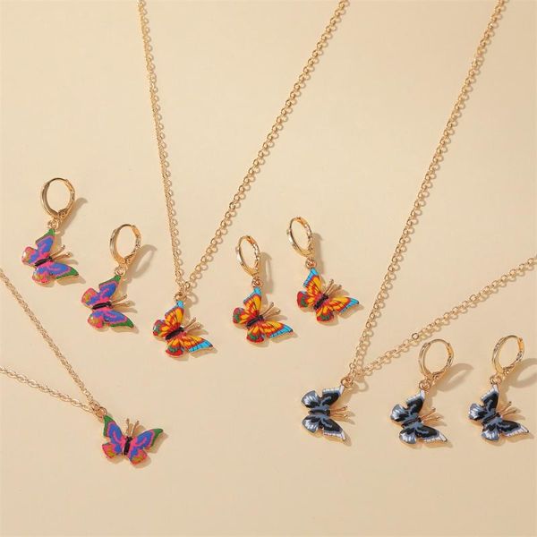 2020 new bohemian colorful butterfly pendant aesthetic necklaces for women trendy chain clavicle fashion set jewelry, Silver
2020 new bohemian colorful butterfly pendant aesthetic necklaces for women trendy chain clavicle fashion set jewelry, Silver