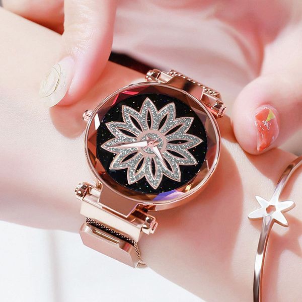 luxury women watches stars shine sky dial women's watch flowers ladies watch magnetic rhinestone zegarek damski, Slivery;brown
luxury women watches stars shine sky dial women's watch flowers ladies watch magnetic rhinestone zegarek damski, Slivery;brown