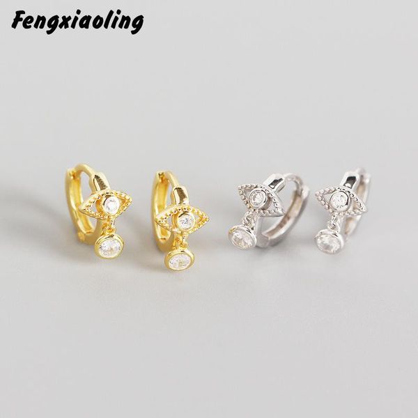 fengxiaoling 100% 925 sterling silver fashion women's jewelry geometric eye zircon tears hoop earrings silver girl's charm gifts, Golden;silver
fengxiaoling 100% 925 sterling silver fashion women's jewelry geometric eye zircon tears hoop earrings silver girl's charm gifts, Golden;silver