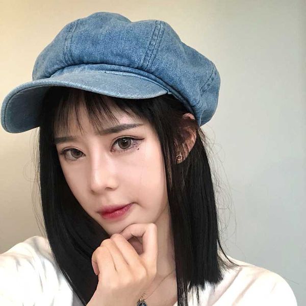 stingy brim hats octagonal hat women korean all-match casual spaper boy painter lady cap autumn winter pure color fashion female denim caps, Blue;gray
stingy brim hats octagonal hat women korean all-match casual spaper boy painter lady cap autumn winter pure color fashion female denim caps, Blue;gray