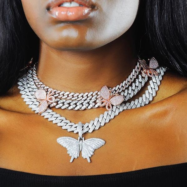 chains arrived women men iced out bling cz fashion miami cuban link chain 6kun pink butterflies heavy wide choker necklaces jewelry, Silver
chains arrived women men iced out bling cz fashion miami cuban link chain 6kun pink butterflies heavy wide choker necklaces jewelry, Silver