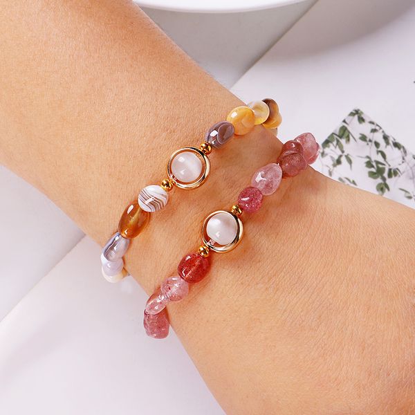 meetvii trendy natural stone strand bracelet w/ star charm irregular shape beads bracelet jewelry for women friend gift, Black
meetvii trendy natural stone strand bracelet w/ star charm irregular shape beads bracelet jewelry for women friend gift, Black