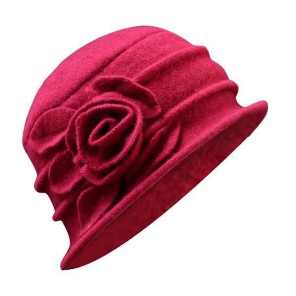 women's ladies elegant wool flower hat winter vintage cloche bucket cap wool hat elegant and warm 0123, Blue;gray
women's ladies elegant wool flower hat winter vintage cloche bucket cap wool hat elegant and warm 0123, Blue;gray