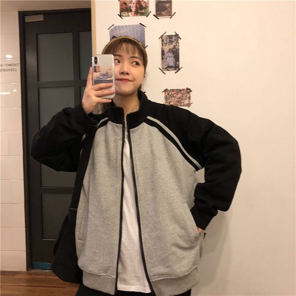 spring and autumn cec zipper coat cardigan korean loose bf students lazy style super fire western style sweater women's coat zipperswea, Black
spring and autumn cec zipper coat cardigan korean loose bf students lazy style super fire western style sweater women's coat zipperswea, Black