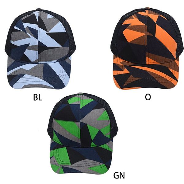 women summer colorblock abstract geometric baseball cap mesh back messy bun hole sunscreen adjustable dad hat, Blue;gray
women summer colorblock abstract geometric baseball cap mesh back messy bun hole sunscreen adjustable dad hat, Blue;gray