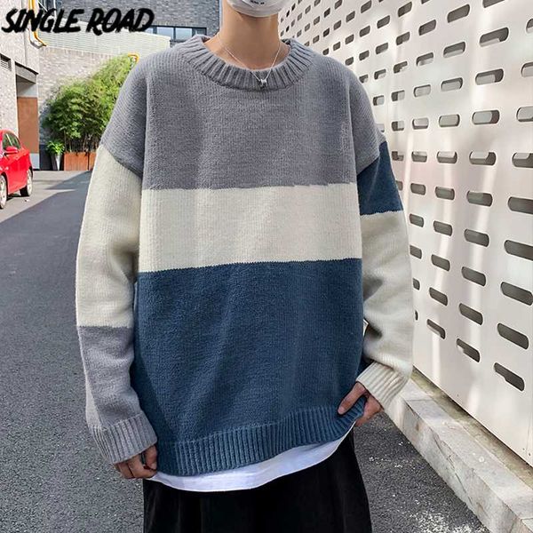 singleroad oversized mens knitted sweater men 2020 winter patchwork casual harajuku hip hop sweaters korean pullover sweater men, White;black
singleroad oversized mens knitted sweater men 2020 winter patchwork casual harajuku hip hop sweaters korean pullover sweater men, White;black