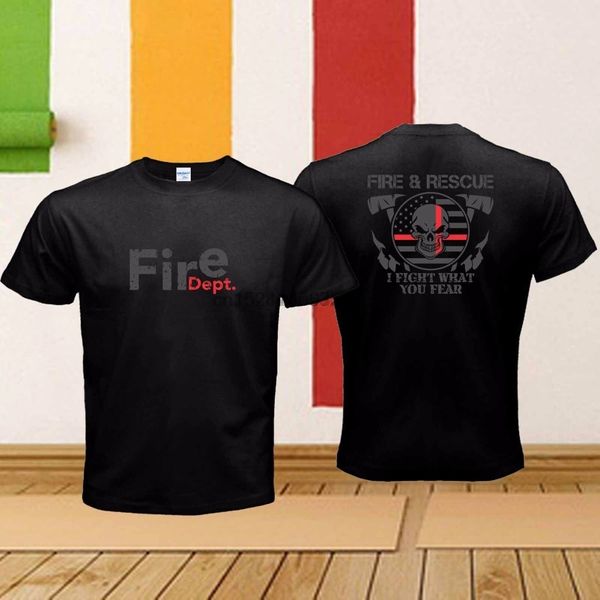 men summer round neck firefighters we fight what you fear on fire rescue dept black men tee shirt
men summer round neck firefighters we fight what you fear on fire rescue dept black men tee shirt