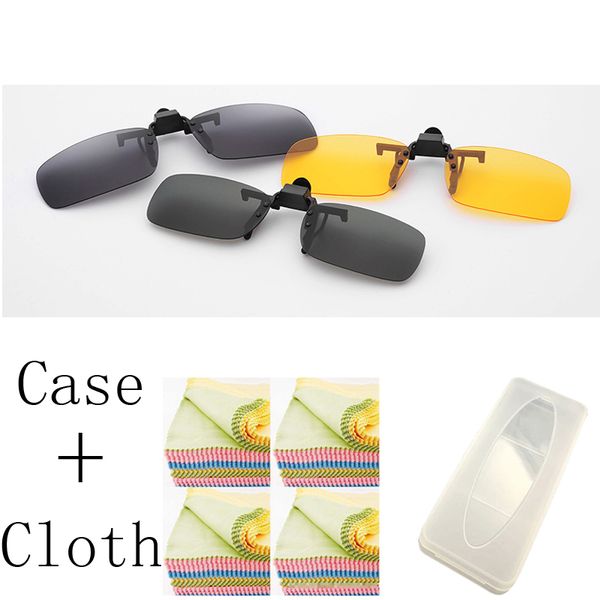 1pcs 3 colors lens day vision yellow sunglasses clip for night driving eyeglass myopia glasses clips on retro de sol with case, White;black
1pcs 3 colors lens day vision yellow sunglasses clip for night driving eyeglass myopia glasses clips on retro de sol with case, White;black
