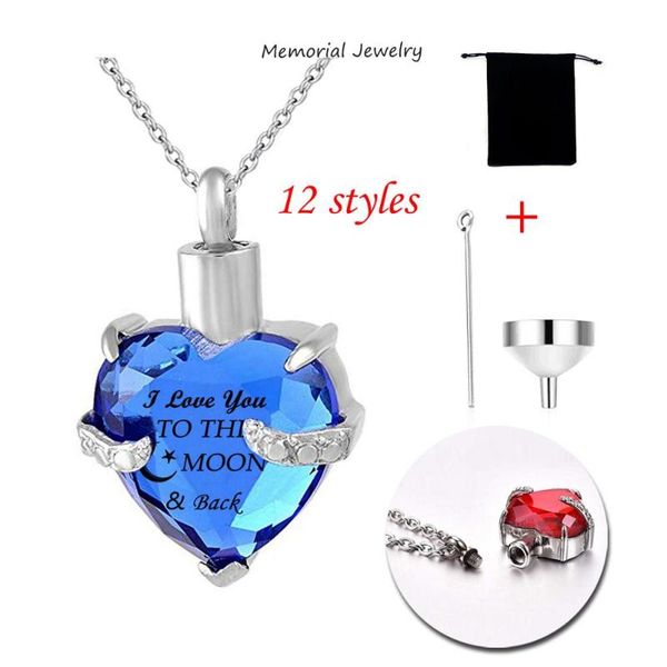 Urn Necklace for Ashes I Love You to The Moon and Back Heart Cremation Jewelry Custom Name Memorial Pendant Birthstone Necklace, Silver
Urn Necklace for Ashes I Love You to The Moon and Back Heart Cremation Jewelry Custom Name Memorial Pendant Birthstone Necklace, Silver