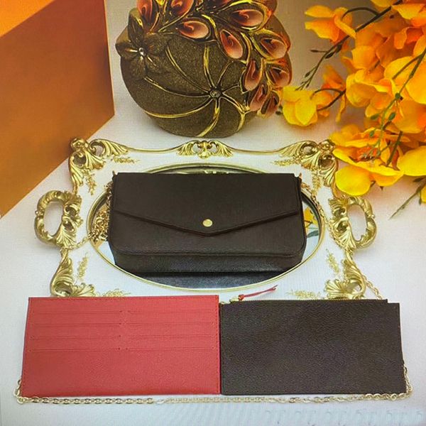 holder real women felicie chain crossbody bags strap mobile pieces set handbag pochette shoulder wallets 3 card leather purse m61276 inhkc, Red;black
holder real women felicie chain crossbody bags strap mobile pieces set handbag pochette shoulder wallets 3 card leather purse m61276 inhkc, Red;black