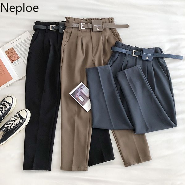 neploe fall 2020 women ankle-length trousers korean solid elegant suit pants belt high waisted mujer pantalones 4e330, Black;white
neploe fall 2020 women ankle-length trousers korean solid elegant suit pants belt high waisted mujer pantalones 4e330, Black;white