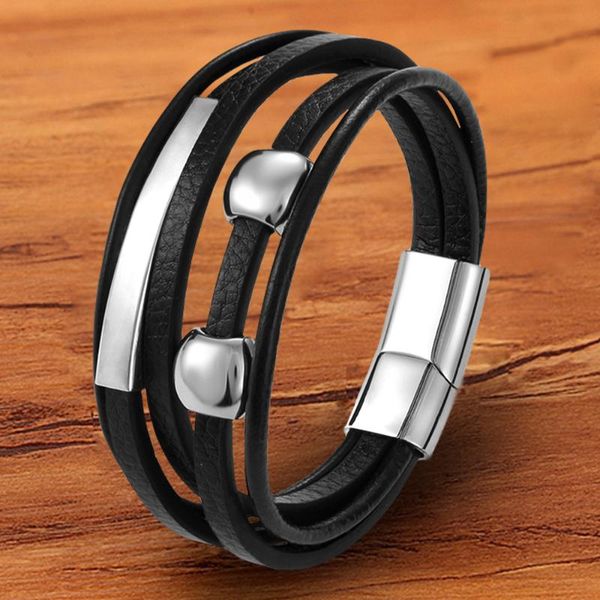 charm bracelets punk black men bracelet leather jewelry luxury magnetic stainless steel buckle handwrist wholesale accessories trendy, Golden;silver
charm bracelets punk black men bracelet leather jewelry luxury magnetic stainless steel buckle handwrist wholesale accessories trendy, Golden;silver
