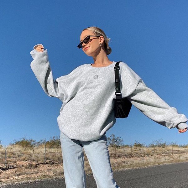 hoodies women spring and autumn new women clothing embroidered loose casual round neck sweatshirt, Black
hoodies women spring and autumn new women clothing embroidered loose casual round neck sweatshirt, Black