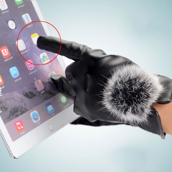 five fingers gloves 1pair winter soft mittens warm pu leather fur balls female touches screen women ser88, Blue;gray
five fingers gloves 1pair winter soft mittens warm pu leather fur balls female touches screen women ser88, Blue;gray