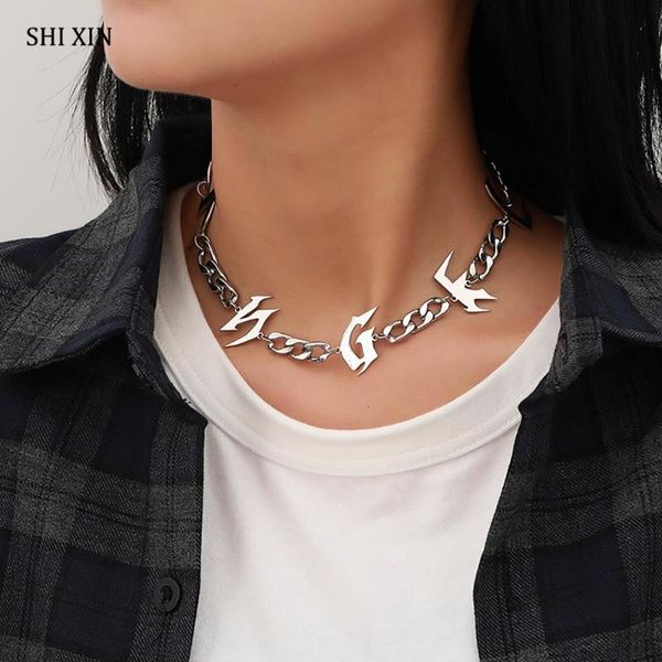 chokers shixin punk chunky short choker necklace colar for women/men hip hop stainless steel chain egirl statement neck jewelry, Golden;silver
chokers shixin punk chunky short choker necklace colar for women/men hip hop stainless steel chain egirl statement neck jewelry, Golden;silver