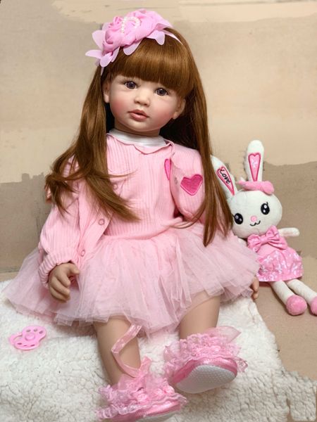 60cm soft silicone reborn baby doll toy for girl long hair princess toddler babies lifelike alive bebe bonecas kid birthday gift y191213
60cm soft silicone reborn baby doll toy for girl long hair princess toddler babies lifelike alive bebe bonecas kid birthday gift y191213