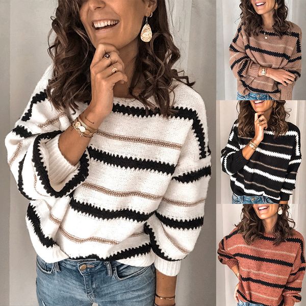 women's sweaters oversize fashion women stripe patchwork color long sleeve female jumper casual knitted pullover gril clothes outerwear, White;black
women's sweaters oversize fashion women stripe patchwork color long sleeve female jumper casual knitted pullover gril clothes outerwear, White;black