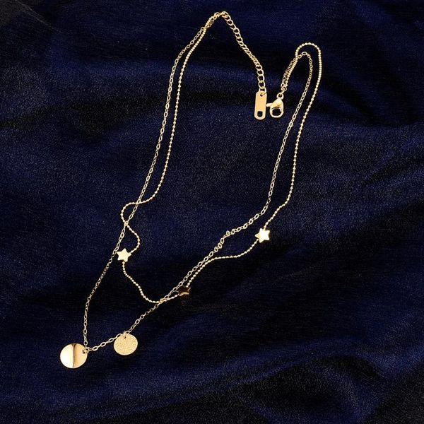 pendant necklaces stainless steel gold round tag stars necklace jewelry women multilayer star disc minimalist ins jewellery gift for him, Silver
pendant necklaces stainless steel gold round tag stars necklace jewelry women multilayer star disc minimalist ins jewellery gift for him, Silver