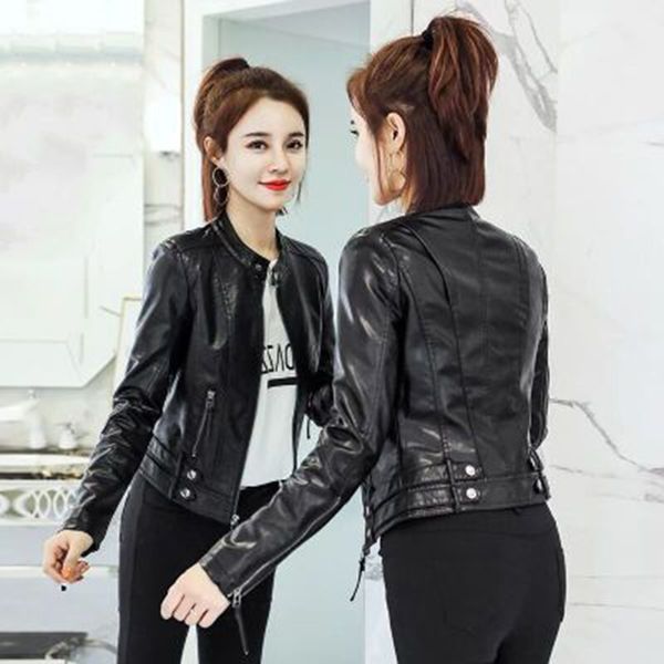 2020 new autumn women pu leather jacket woman zipper short coat female black punk bomber faux leather outwear spring blazer 3xl
2020 new autumn women pu leather jacket woman zipper short coat female black punk bomber faux leather outwear spring blazer 3xl
