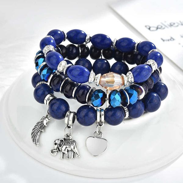 fashion new wing peach heart elephant tassel multi layer bracelet women's bracelet pearlescent crack hand ornament, Black
fashion new wing peach heart elephant tassel multi layer bracelet women's bracelet pearlescent crack hand ornament, Black