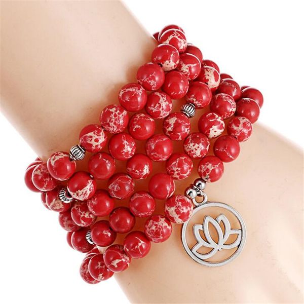 8mm red emperor stone mala yoga necklace or bracelet 108 prayer beads lotus flower wrists buddhist wrapped om bracelet men women, Golden;silver
8mm red emperor stone mala yoga necklace or bracelet 108 prayer beads lotus flower wrists buddhist wrapped om bracelet men women, Golden;silver