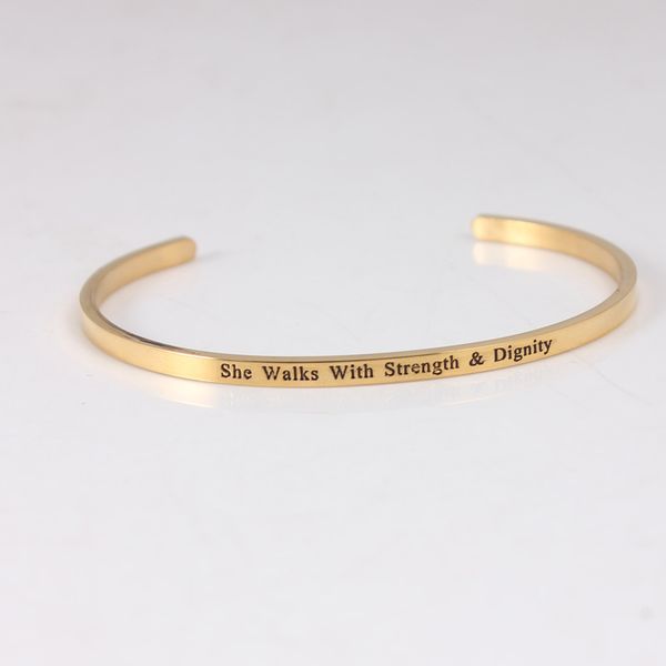 bangle gold color 316l stainless steel bar positive inspirational quote cuff mantra bracelets for women, Black
bangle gold color 316l stainless steel bar positive inspirational quote cuff mantra bracelets for women, Black