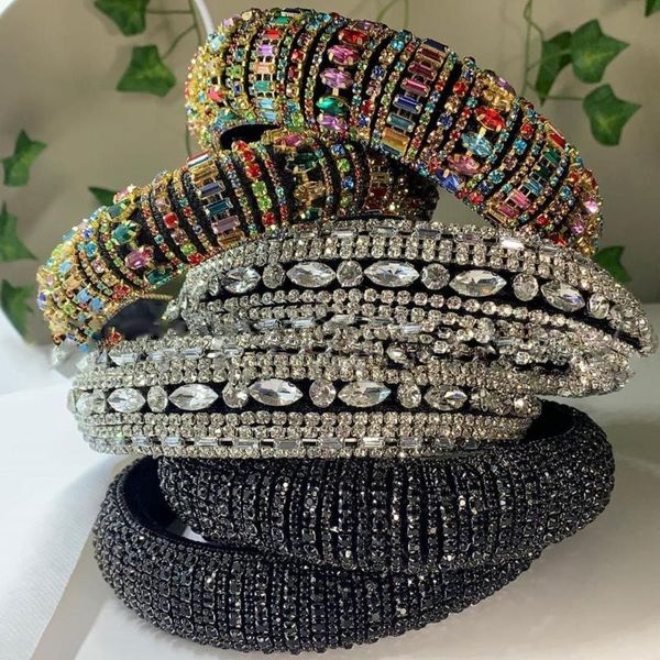 dvacaman luxury shiny diamond crystal rhinestone thick padded beaded headband women charm colorful glass hairband hair accessory
dvacaman luxury shiny diamond crystal rhinestone thick padded beaded headband women charm colorful glass hairband hair accessory